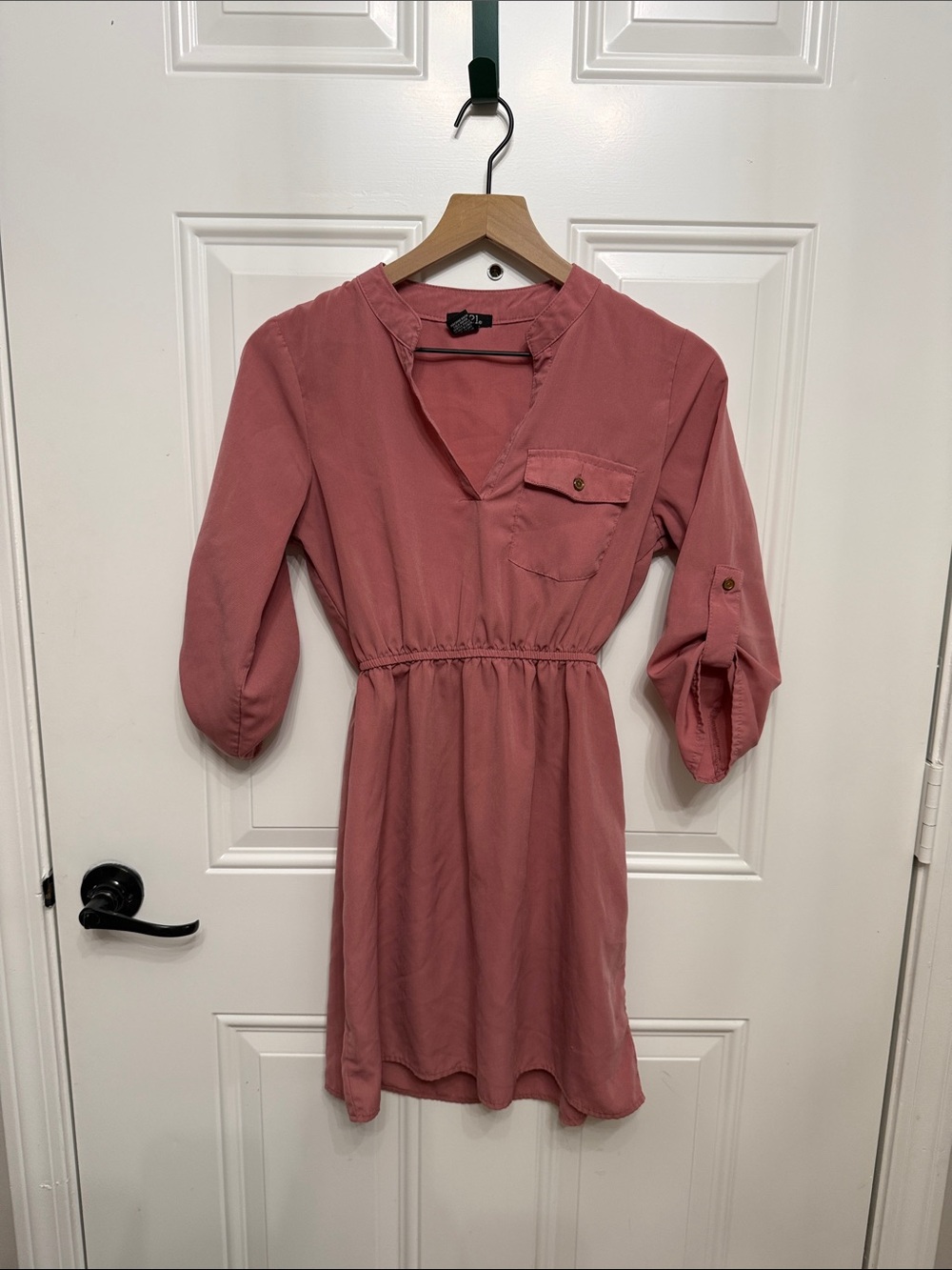 Rue21 Dusty Rose Elastic-Waist Mini Dress